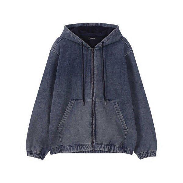 [] 女性) フリース デニム フード付きジップアップジャケット (B254DJ010P) (P003750965)