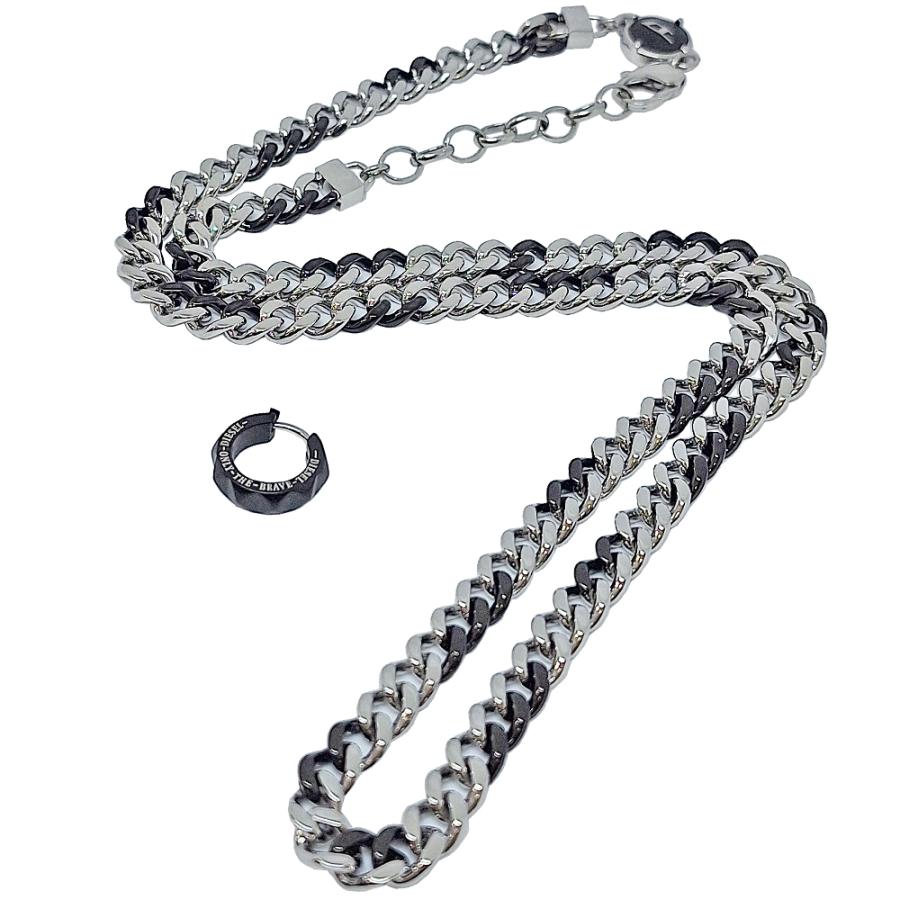 DIE メンズ ネックレス 片耳ピアス セット DX1499931 DX1273001