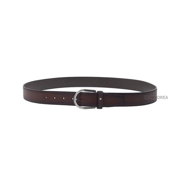【SS25 メンズ 35mm レザーベルト 118413 BROWN _EMT