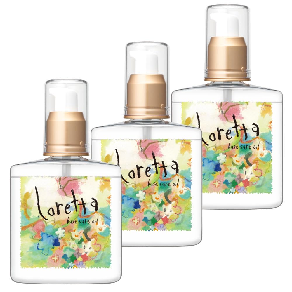 【全国送料無料】 ロレッタ ベースケアオイル 120mL×3個セット [ローズの香り ヘアケア ヘアオイル 洗い流さないトリートメント アウトバストリートメント]