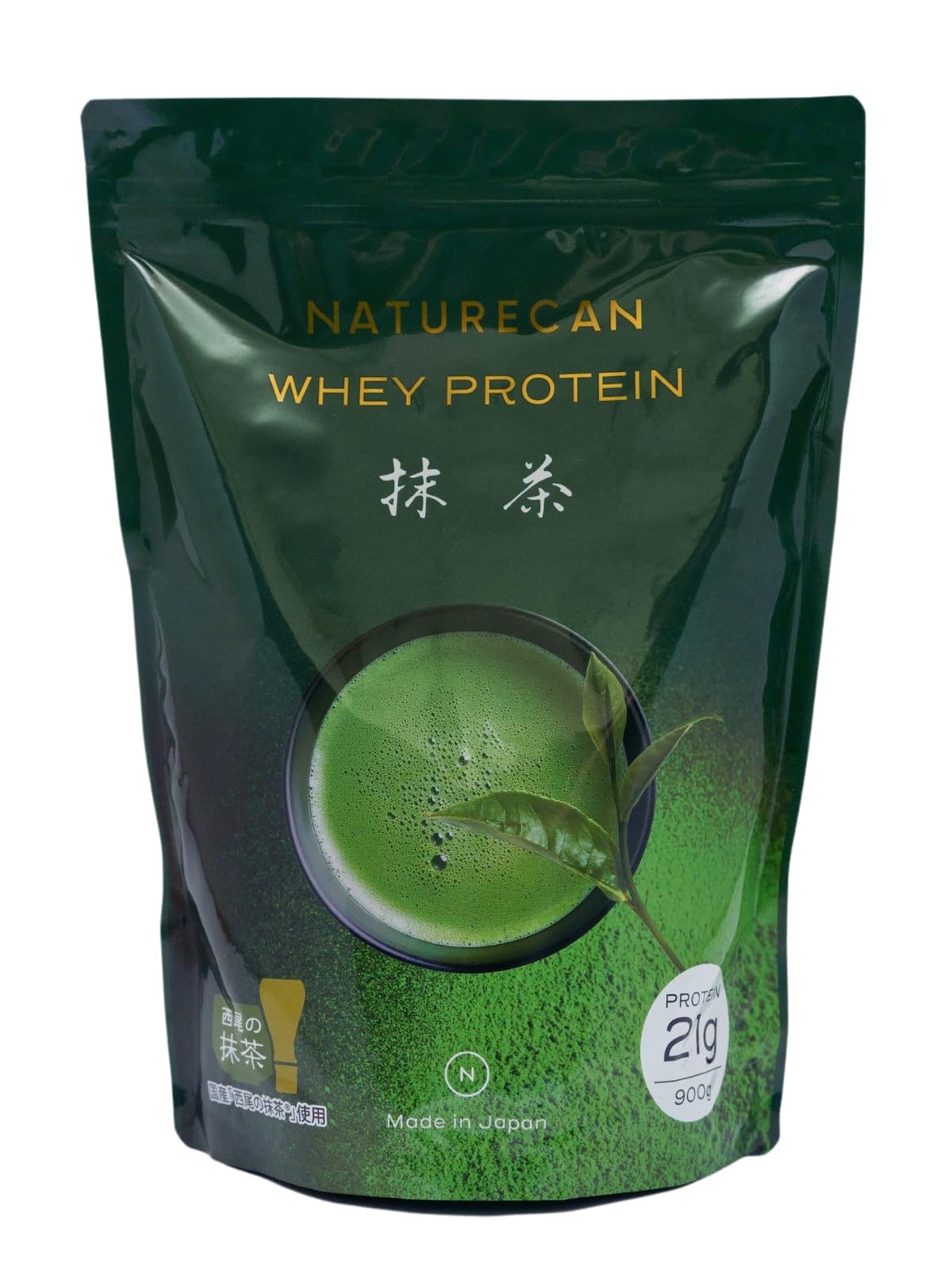 Naturecan ホエイプロテイン (プロテイン 21g)ダイエット/低糖質/低脂質 (900g 30食分, 抹茶味)