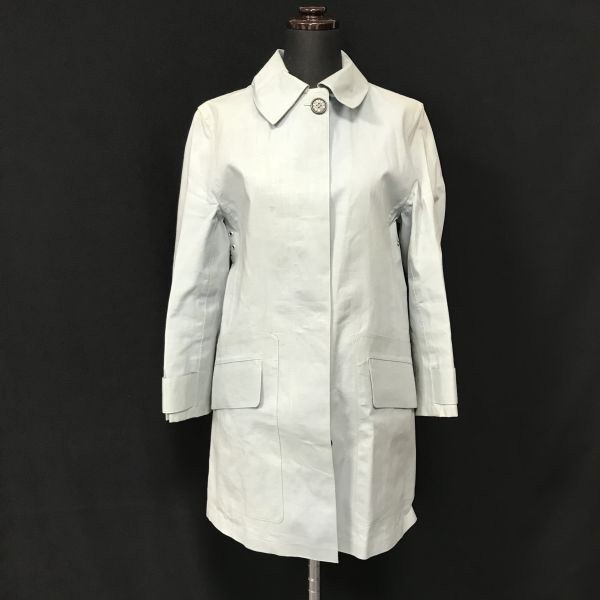スコットランド製マッキントッシュステンカラーコート/アウター【Womens size-XS/水色】比翼仕立て/サイドポケット/MACKINTOSHBC310W
