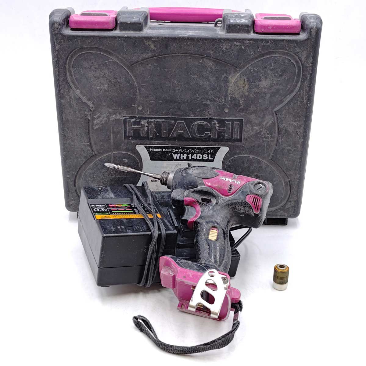 【中古】日立工機 HITACHI コードレスインパクトドライバ WH14DSL2 14.4V UC14YSL 充電器 バッテリーなし