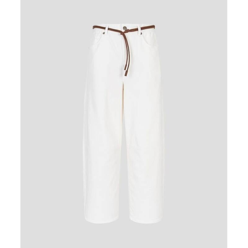 BEANPOLE LADIES クロップド カーブド デニム アイボリー (BF6421C950) BF6421C950 406165