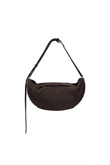 ショルダーバッグ・ポシェット DEINET HALF ROUND BELT BAG IN SUEDE BROWN Fern Belt Bag In Pebbled Leather - Dark Elm – HOBO