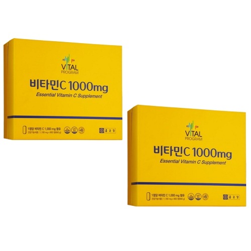 鍾根堂 バイタルプログラム ビタミンC 1100mg x 600錠 660g x 2箱 サプリメント プレゼント 健康機能食品
