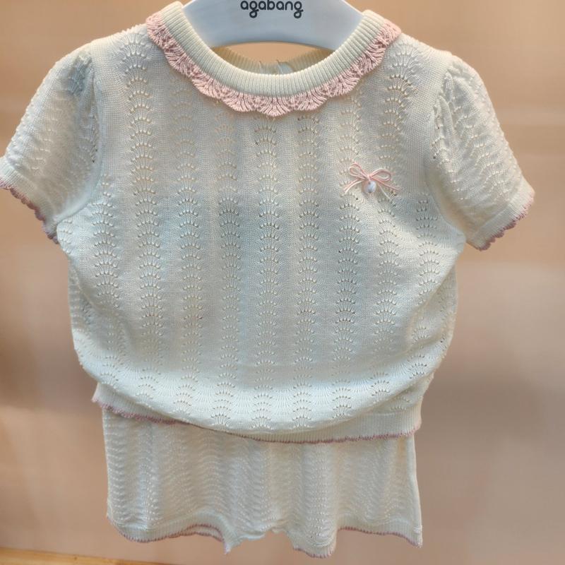 ローラン半袖5分ニット上下01T323052_IC