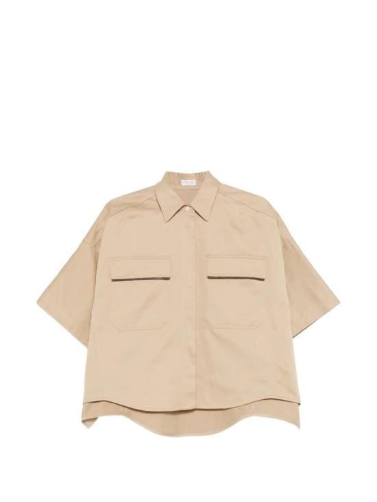 BRUNELLO CUCINELLI Women Shirts ML597EM906 C631 LEATHER