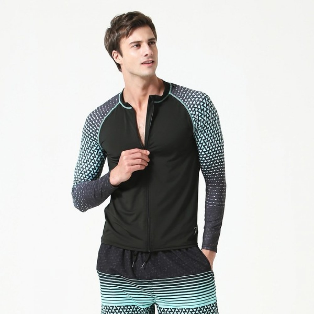 (ベーシックエル) ベーシックエルメンズジオメトリックラッシュガード BEM-S901K