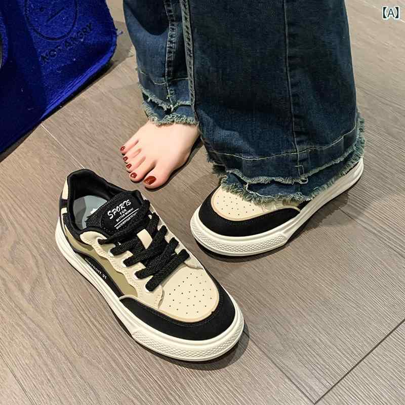 レディース 白靴 シューズ 秋冬 快適 中学生 スポーツ レジャー アウトドア スニーカー 韓国