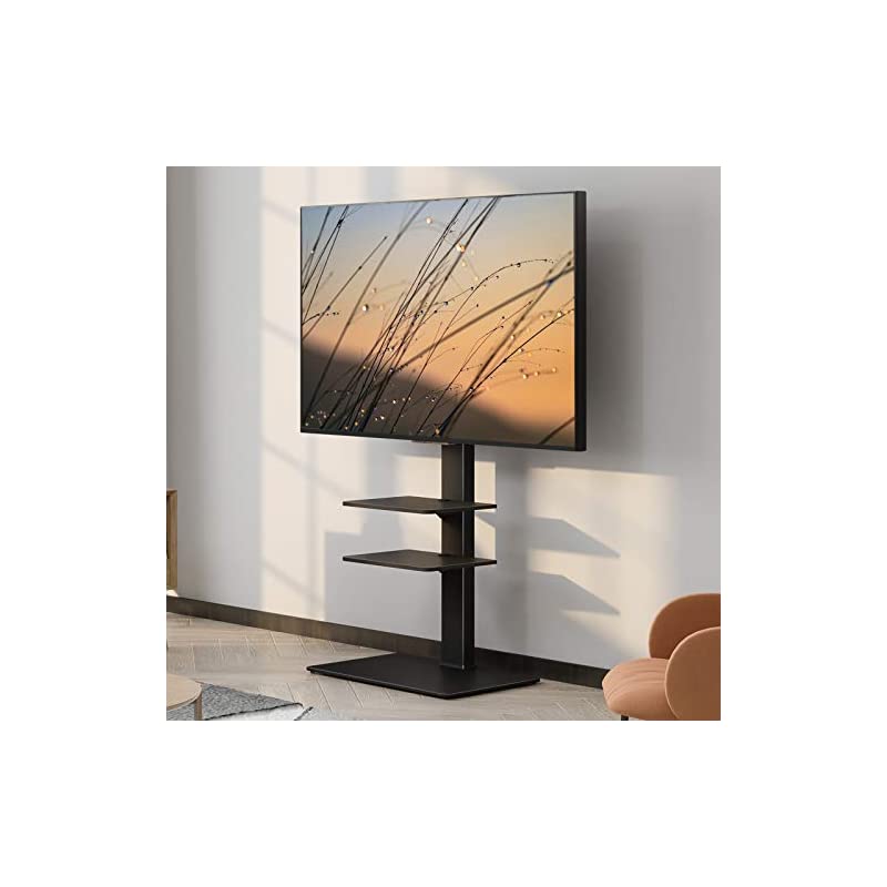 【即納】テレビスタンド 壁寄せテレビスタンド 高さ調節可能 ラック回転可能 ブラック TT307001MB 3段式