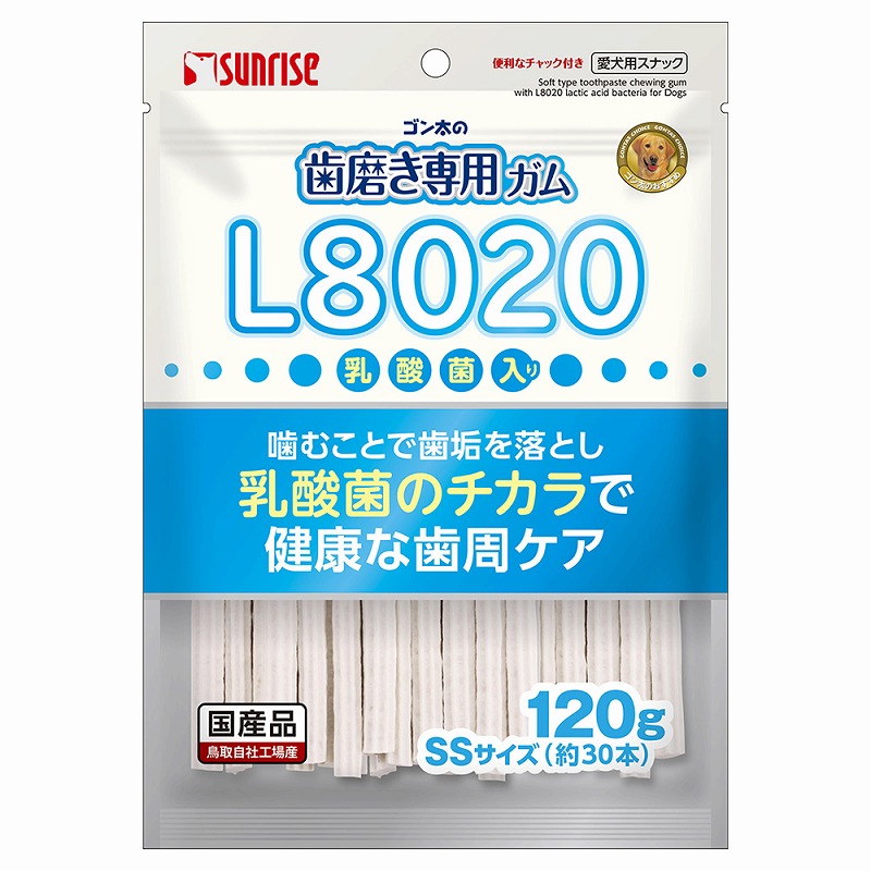 （まとめ買い）ゴン太の歯磨き専用ガムSSサイズ L8020乳酸菌入り 120g 犬用おやつ [x12]