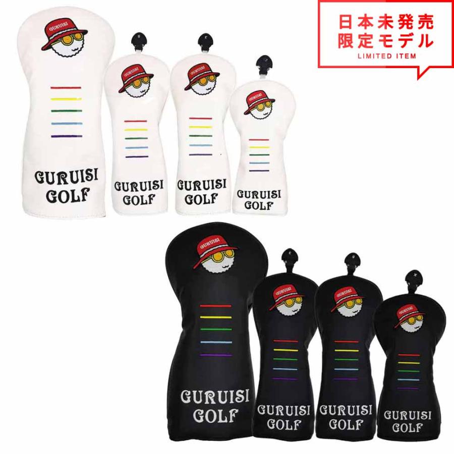 即納 ゴルフ ヘッドカバー ウッドカバー ドライバー ユーティリティ 4点セット ブラック/ホワイト オシャレ PU革 防水仕様 保護 傷防止 9,728円