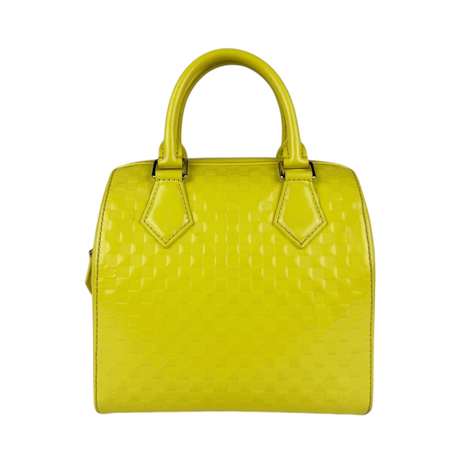 ルイ ヴィトン LOUIS VUITTON ハンドバッグ ショルダーバッグ ダミエファセット スピーディ キューブ パテントレザー ジョーヌ レディース M48902 z5356