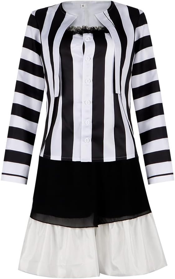 ストライプ-ワンピースセット 男女共用コスプレ衣装 撮影用 クリスマスハロウィン　イベント仮装 　コスチューム