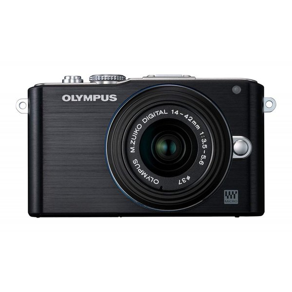 【中古】オリンパス OLYMPUS E-PL3 レンズキット ブラック SDカード付き