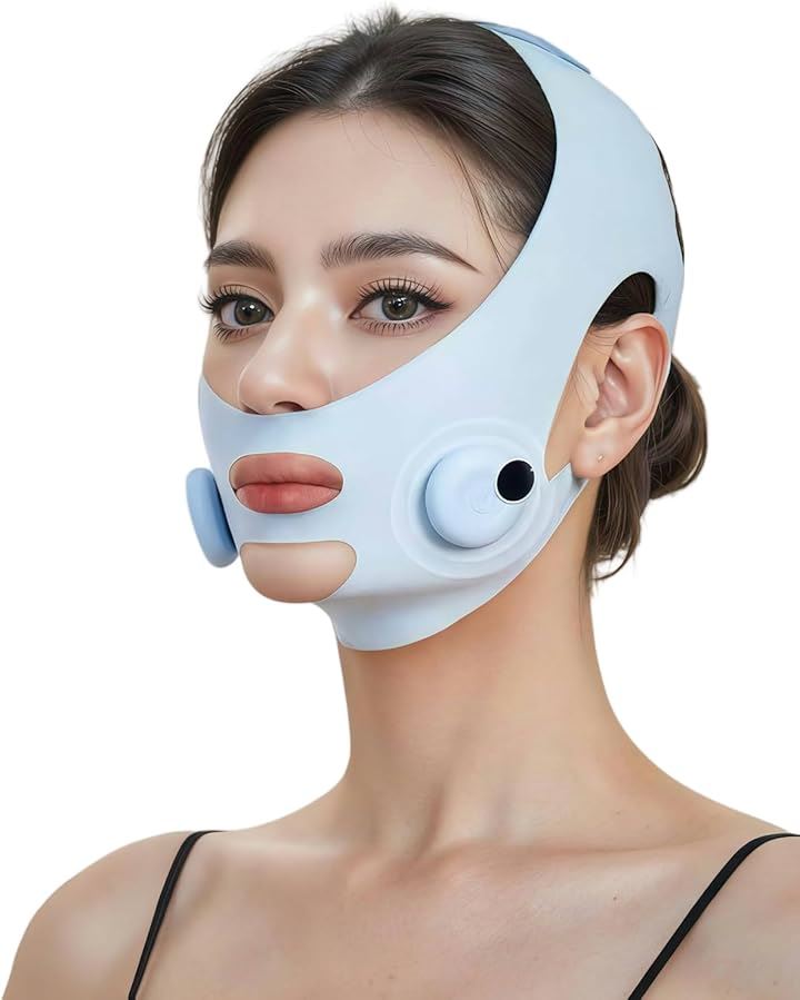 美顔器 EMSフェイスベルト EMS小顔ベルト 充電式・肌感覚設計・2WAY仕様 美容家電 小顔ケア 男女兼用 ブルー(ブルー)