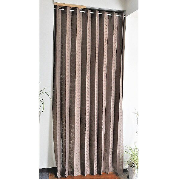 幅150x丈250cm パタパタ 間仕切りカーテン 日本製 ブラウン