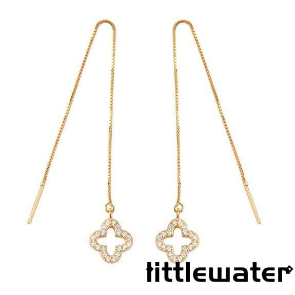 ピアス レディース 豪華20粒 四つ葉 クローバー オシャレ 上品 プラチナ仕上げ シルバー925 女性 誕生日プレゼント 母の日ギフト