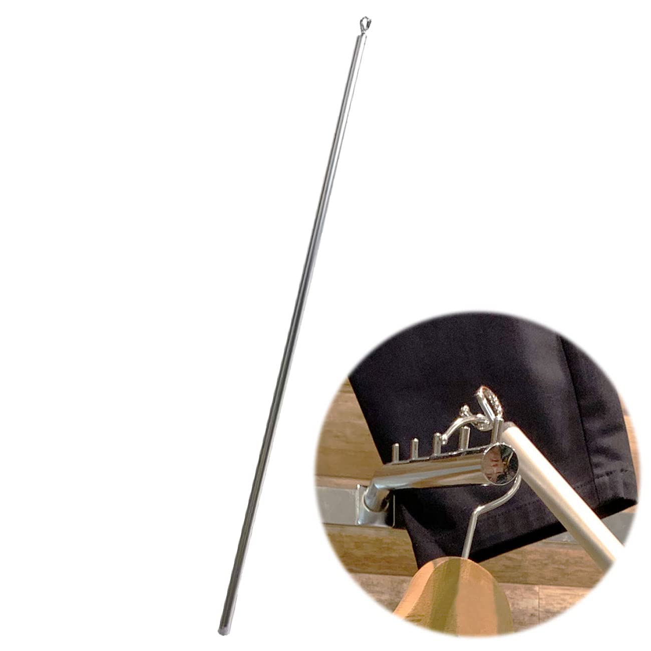 オリタニ 業務用 ハンガー取り棒 引っ掛け棒 139cm 軽量アルミ 200g 日本製 ストックバー クローゼット 高所 軽い アパレル