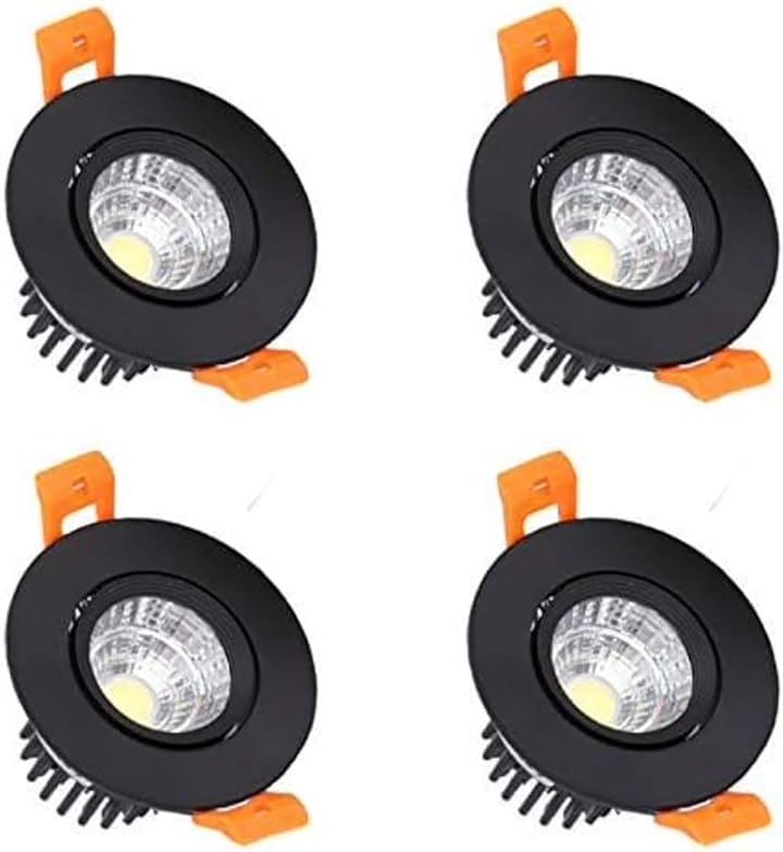 COB LED ダウンライト 埋め込み スポットライト 角度調整可能 照明 インテリア 10w 2 5インチ 穴径75mm 4個セット(3000K)