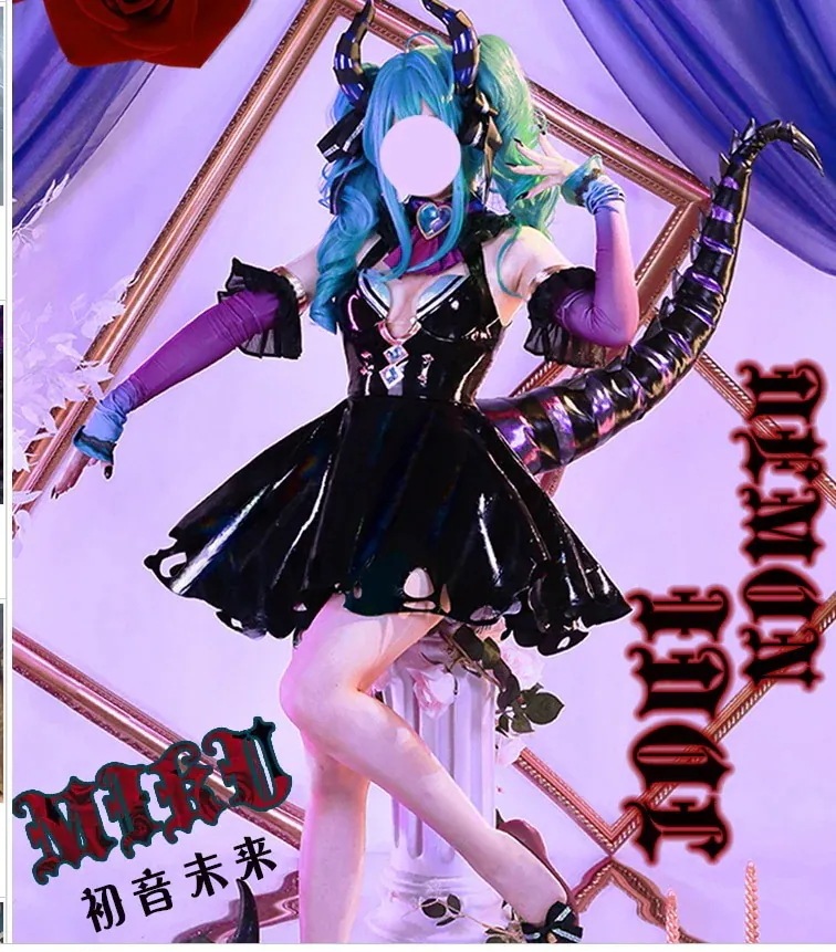 【今季トレンド】初音ミク コス衣装 初音小悪魔ミク オニオンレディ コスプレ衣装 女性