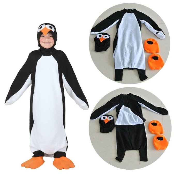 ハロウィン 衣装 子供服 男女兼用 ペンギン 動物 アニマル 全身 ハロウィン コスプレ ハロウィン コスチューム 女の子 男の子 キッズ ジュニア ハロウィーン　衣装　ハロウィン衣装 イベント パー