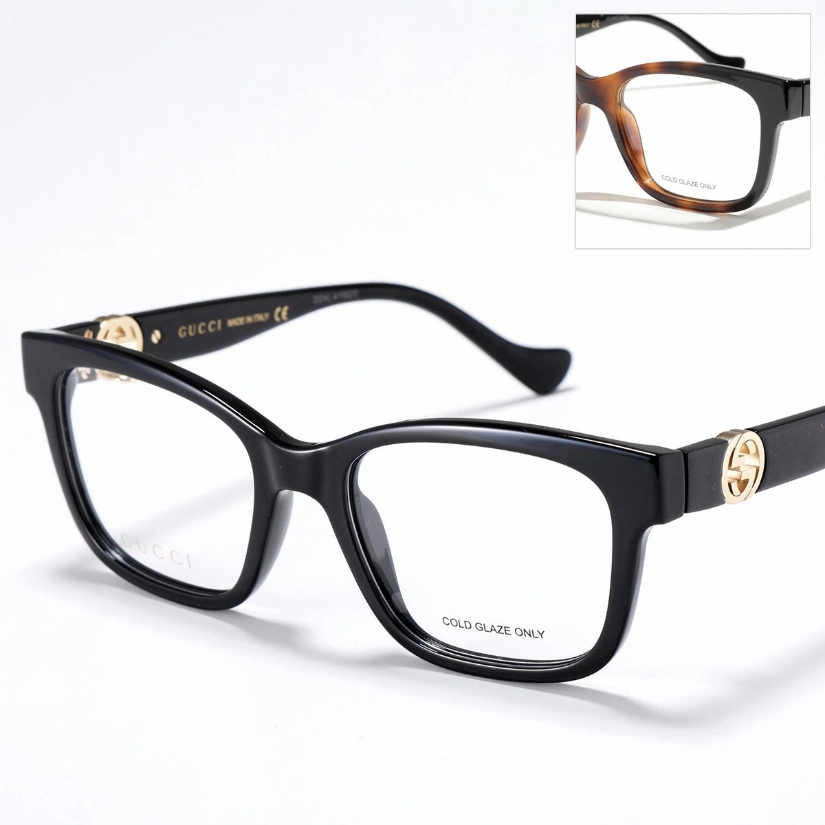 GUCCI グッチ メガネ GG1025O メンズ ウェリントン型 めがね 伊達メガネ ダテ 眼鏡 GGロゴ アイウェア 黒縁メガネ カラー2色