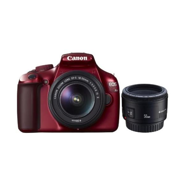 【中古】Canon デジタル一眼レフカメラ EOS Kiss X50 レッド こだわりスナップキット KISSX50RE-SKIT