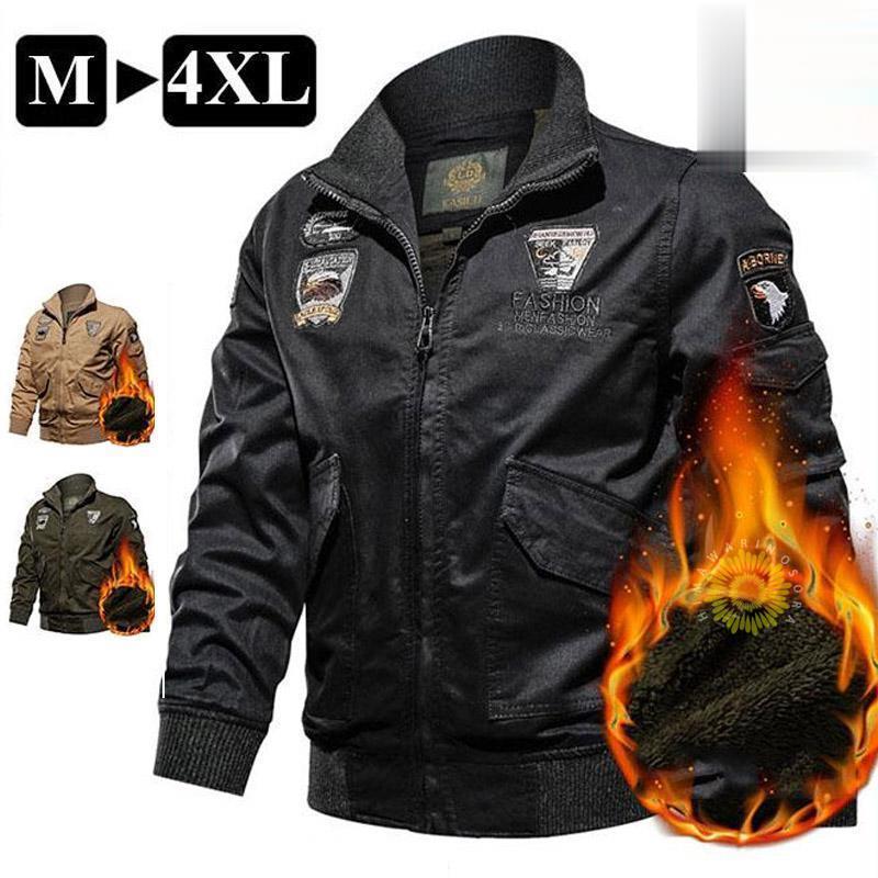 MA-1 メンズ ミリタリー ジャケット ブルゾン アウターフライトジャケット中綿入り ジャンパー 立て襟 トップス 防風 お兄系 秋冬大きいサイズ カジュアル