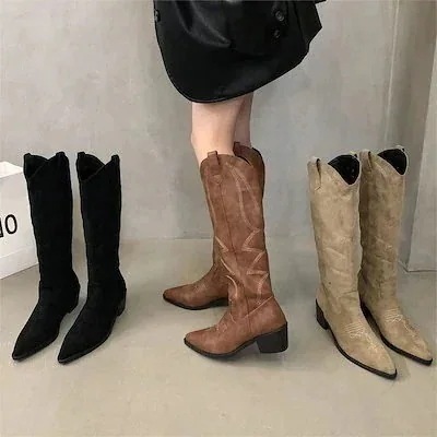 【wanzhen】新作 レディース ブーツ フラットシューズ 騎士ブーツ 美脚 靴 厚底ブーツ シューズ ポインテッ30%までに制限