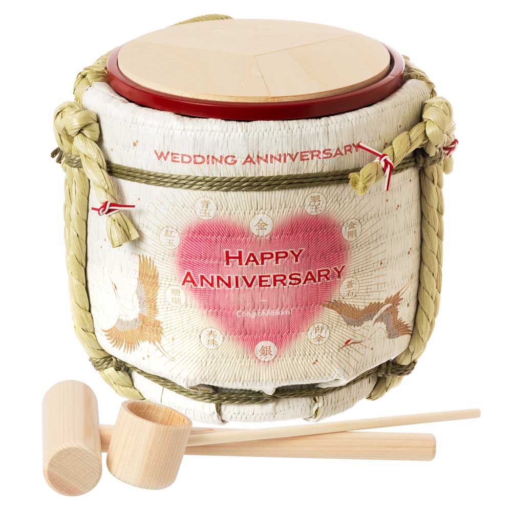 岸本吉二商店　ミニ鏡開きセット　菰樽　結婚記念日のお祝い　マグネット式の鏡板で何度でも鏡開きが楽しめます　結婚披露宴　各種イベント　プレゼント　ギフト