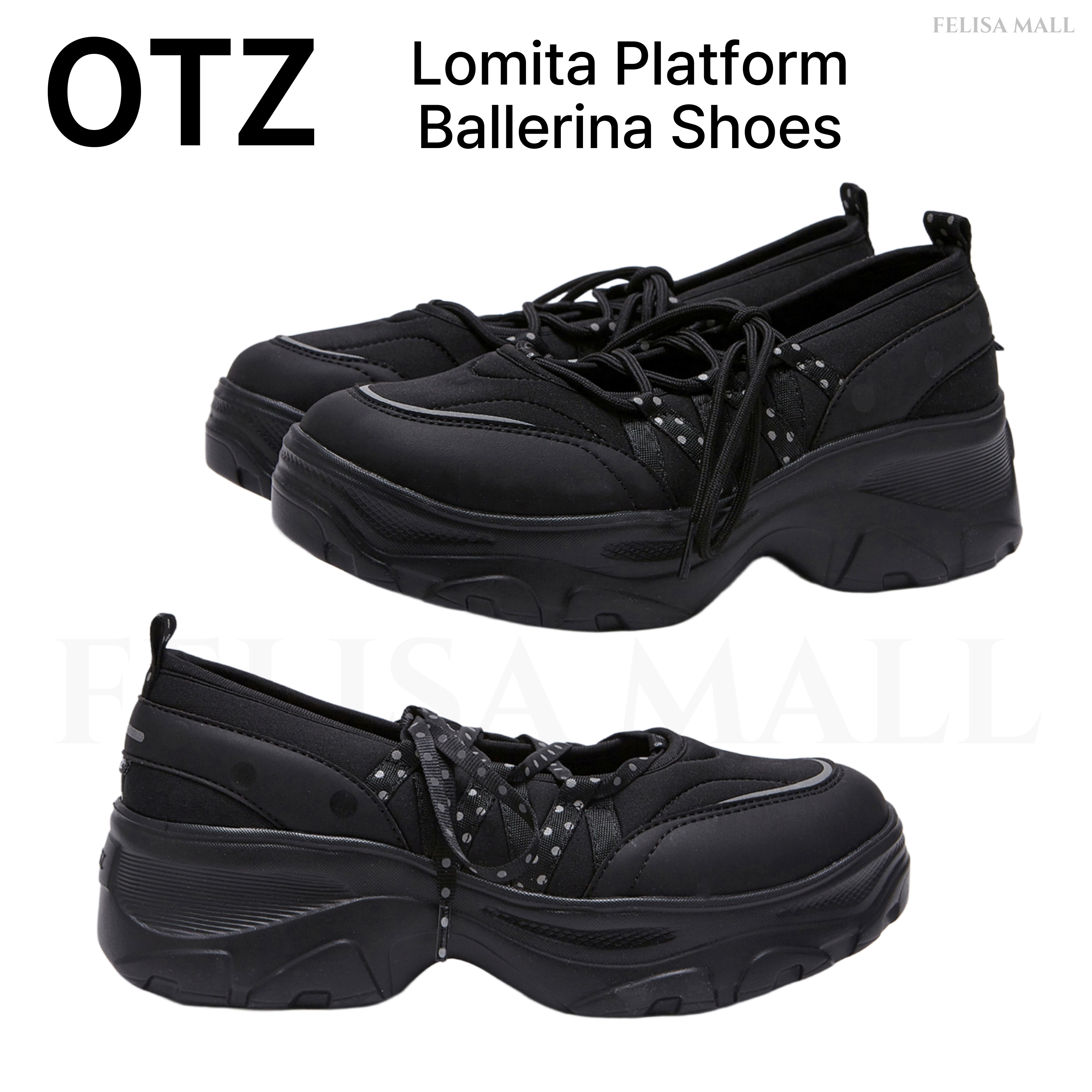 [OTZ] Lomita Platform Ballerina Shoes ドットシューズ 韓国人気