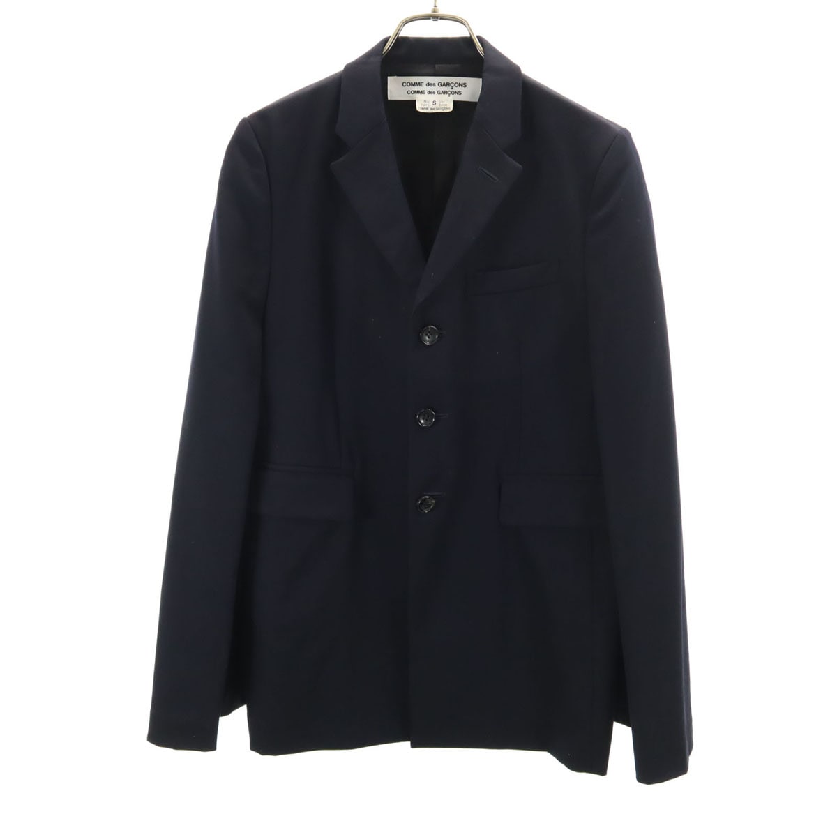 Comme des Garcons Comme des Garcons コムデギャルソンコムデギャルソン 2011年 日本製 ウールブレンド テーラードジャケット S ネイビー メンズ 古着