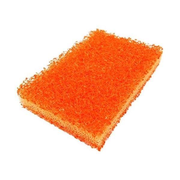 （まとめ）オーエ 傷つきにくいコゲとりたわし オレンジ ダブル 54531 （たわし） 200個セット