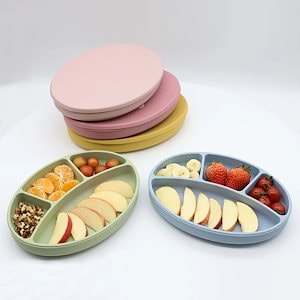 新作離乳食サプリメント シリコン食器セット子供用シリコン吸盤ボウル一体型シリコンディナープ