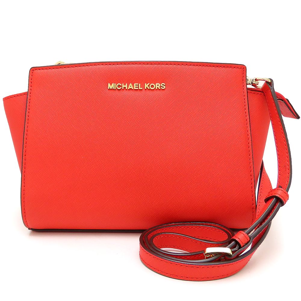 30S3GLMS2L ショルダーバッグ レザー MANDARIN オレンジ/352506【中古】