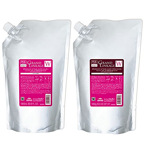 【セット】 ミルボン MILBON グランドリンケージ ウィローリュクス 1800サイズセット (シャンプー 1800mL + トリートメント 1800g) しなやか(普通毛向け) シャンプー トリー