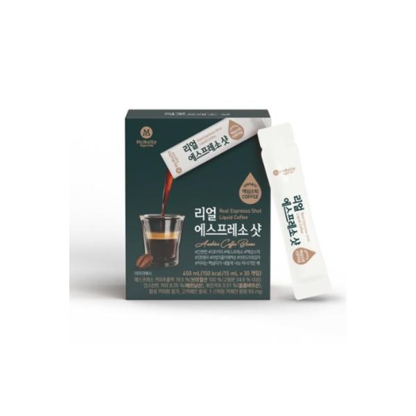 맥널티커피 리얼 에스프레소 샷 블랙 액상 스틱 커피 450ml