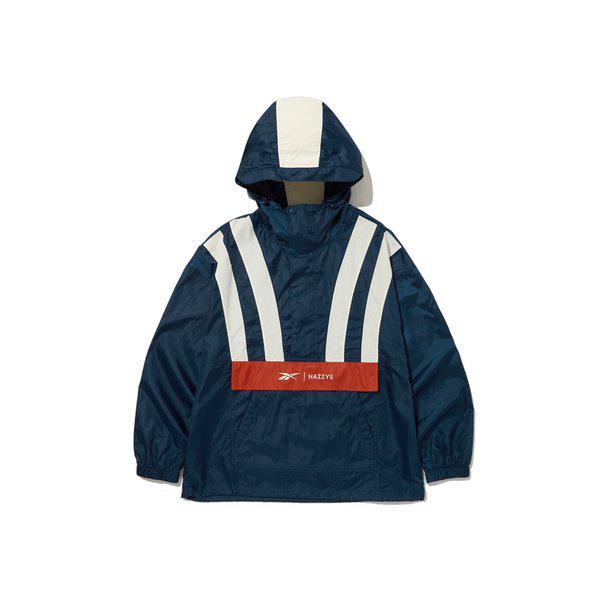 [24SS] X HAZZYS ブロックコア フード付きアノラック - ブルー REJU4EA91B2