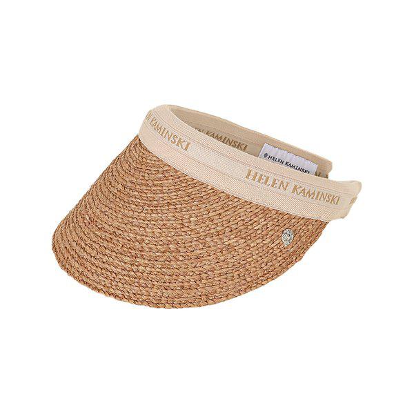 26SS 女性 ビアンカ 10 バイザーハット ヌガーナチュラルロゴ HAT52491 NOUGATNATURALLOGO