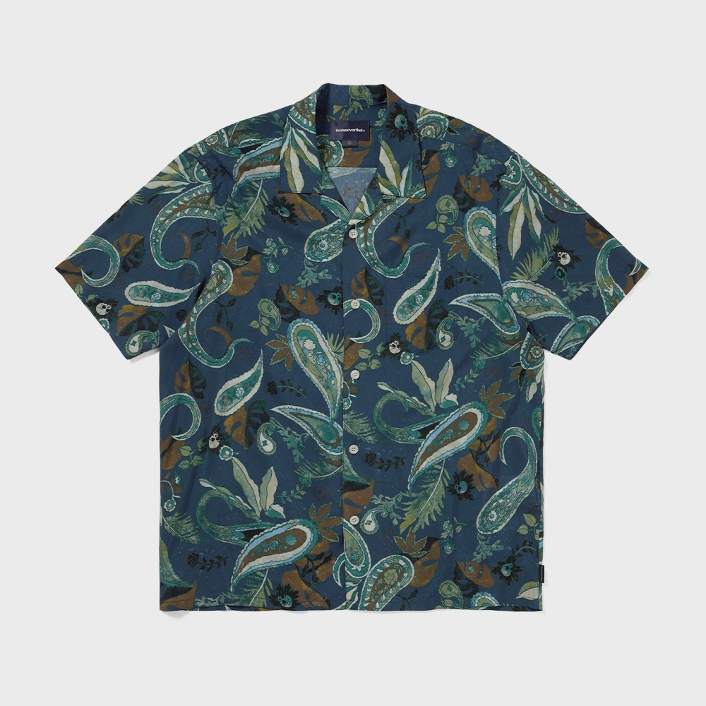 ディス・イズ・ネヴァー・ザット・ウィアードペイズリー S/S シャツネイビー
