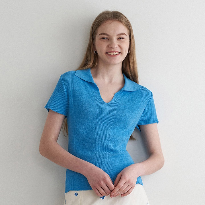 V neck kara bookle knit - 2 color