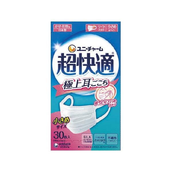 6個セット/超快適マスク プリーツタイプ小さめ ３０枚[ユニ・チャーム]