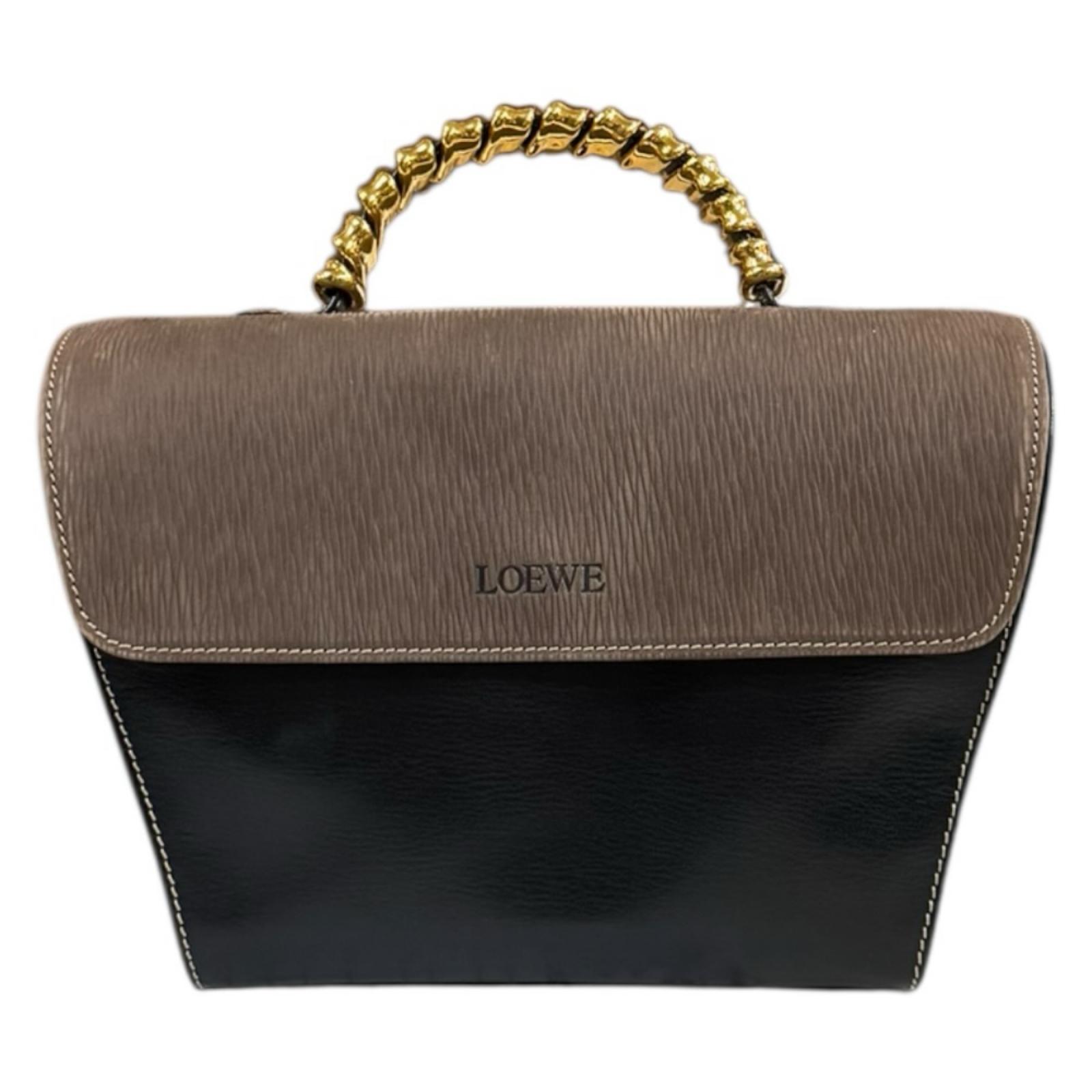 ロエベ ベラスケス ハンドバッグ レザー ブラック LOEWE 中古