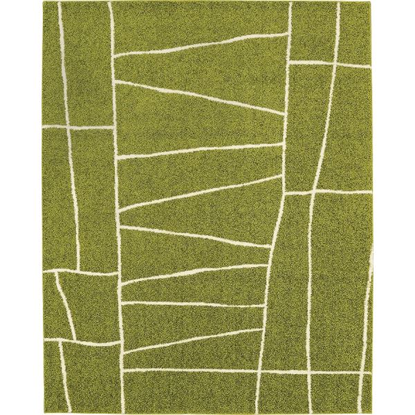 【同梱不可】 ラグマット/絨毯 [約190x240cm ライトグリーン] オールシーズン 『ジオーニ』 プレーベル ラグマット