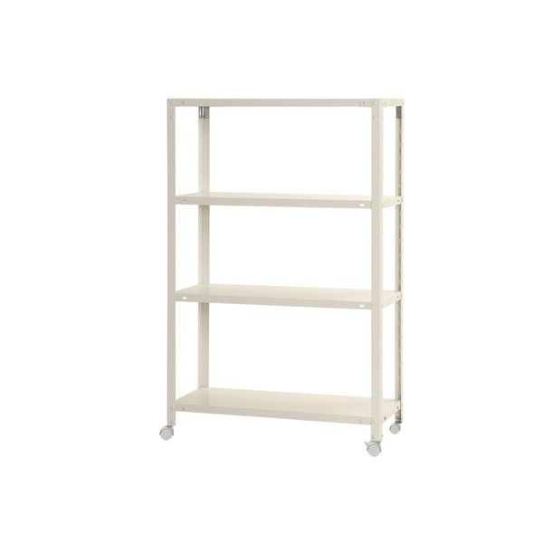 キタジマ 51070045601 NSTR-K456 ホワイト [スマートラック 4段 キャスター付] メーカー直送