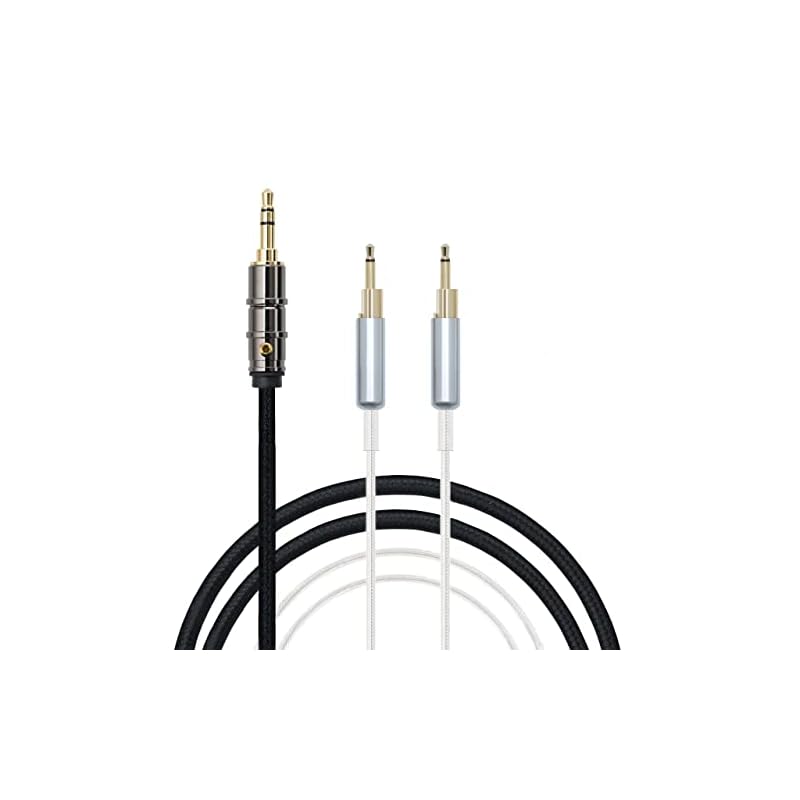 PCCITY HD700 HD 700 ヘッドホン 対応用 ケーブル ヘッドフォン ケーブル 銀メッキ リケーブル ガンプラグ 3.5mm-2.5mm*2 (2M)