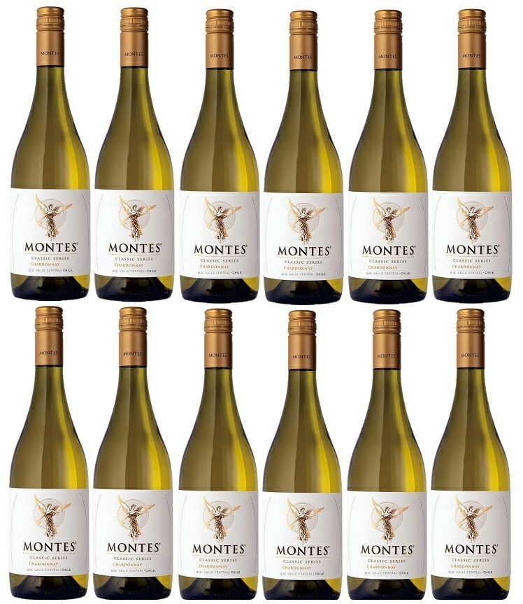 【送料無料】モンテスクラシックシリーズシャルドネ 750ml12本［白/辛口/チリ］【北海道沖縄県東北四国九州地方は必ず送料が掛かります】