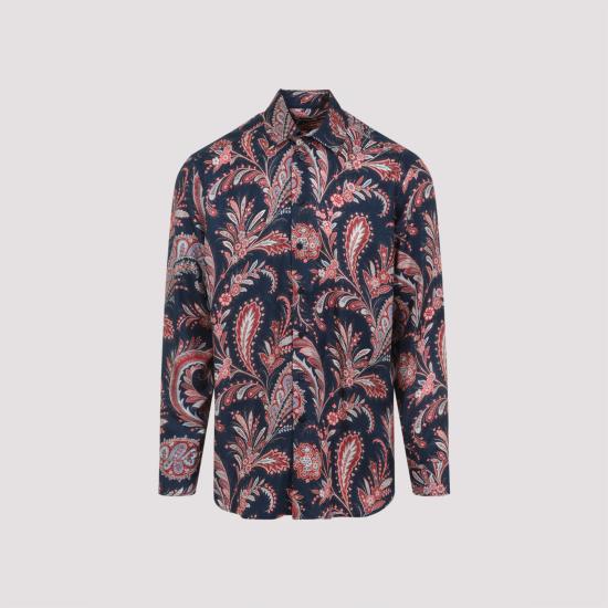 ETRO Men Long Tops MRIB0001 99SA1I7 X0885 STAMPA F DO BLU